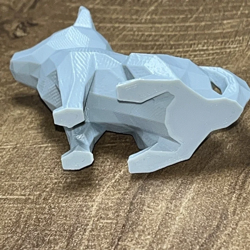Poly 3D Print Toy Fidget Statue Figurine Dog‎ Sitting